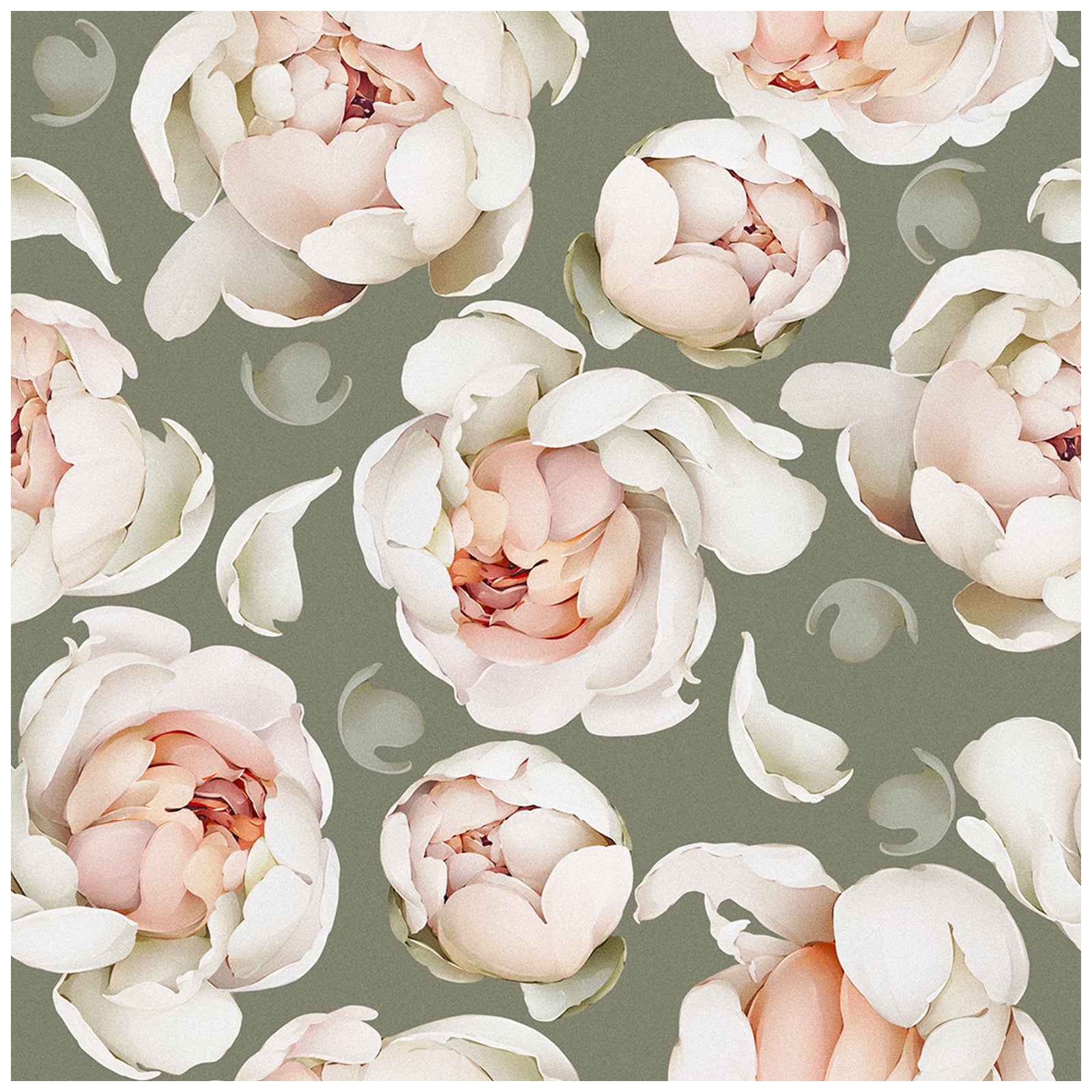 HaokHome 93254-2 Removable Wallpaper Peel and Stick Contact Paper Floral Oliva Wall Decor