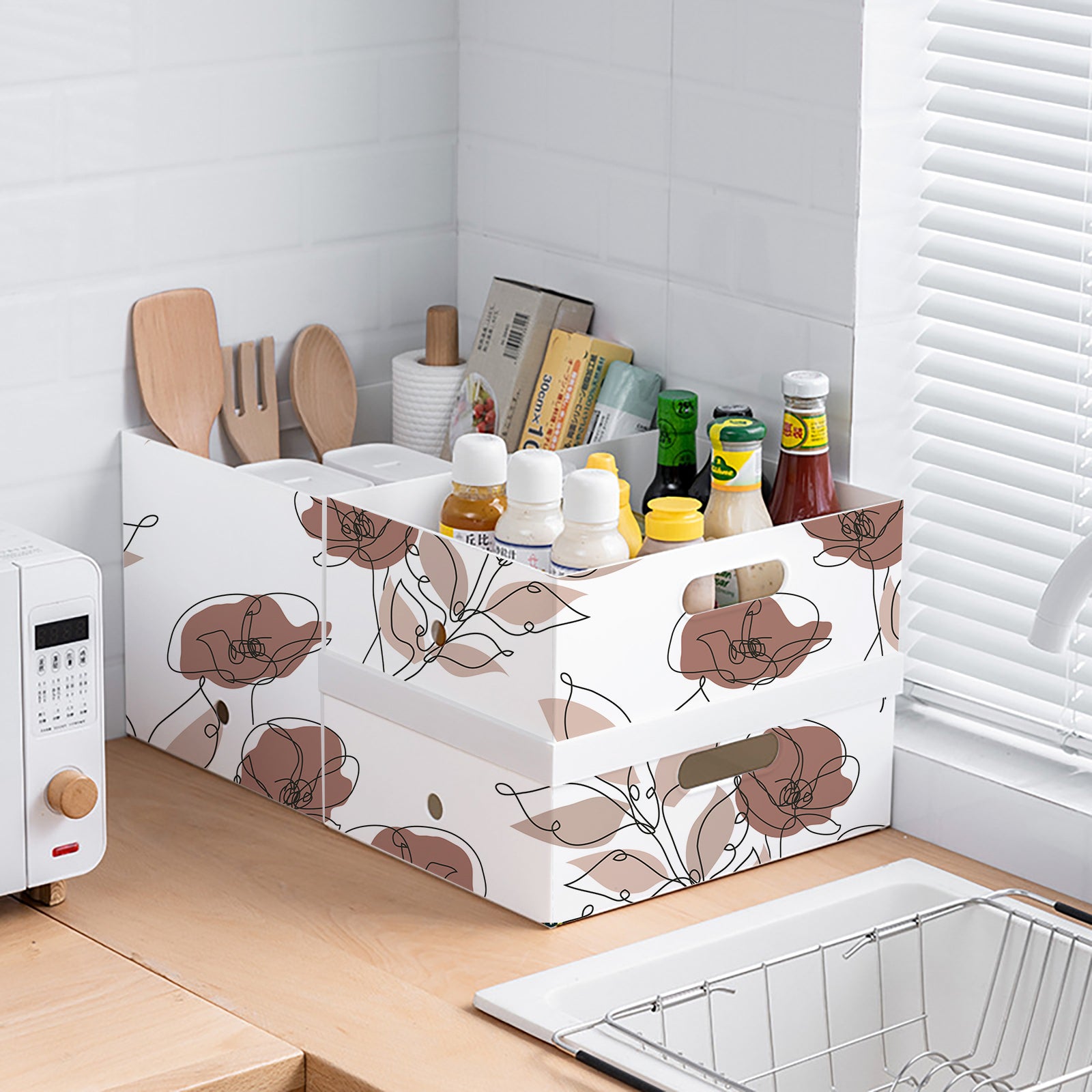 HaokHome 93195 Rose Flower Peel and Stick Wallpaper Removable Self Adhesive Decorative