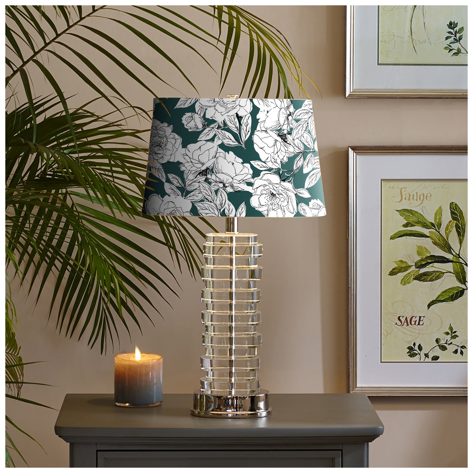 HaokHome 93171-3 Sketched Floral Wallpaper Peel and Stick Removable Blackish Green Vinyl Self Adhesive