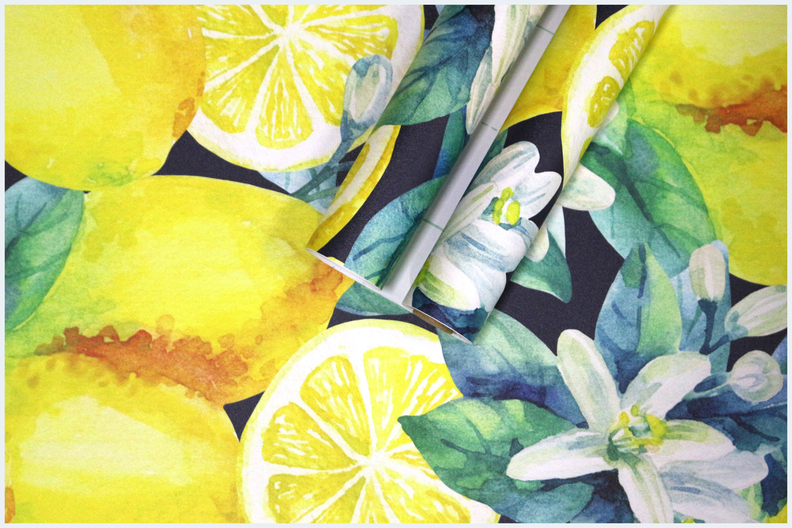 HaokHome 93036 Summer Lemon Tree Wallpaper Peel and Stick Boho Fruit Textured Wall Paper Removable for Bedroom Nursery Decorations, Green/Yellow