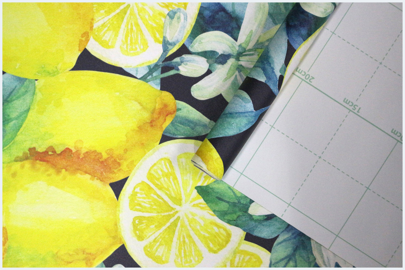 HaokHome 93036 Summer Lemon Tree Wallpaper Peel and Stick Boho Fruit Textured Wall Paper Removable for Bedroom Nursery Decorations, Green/Yellow