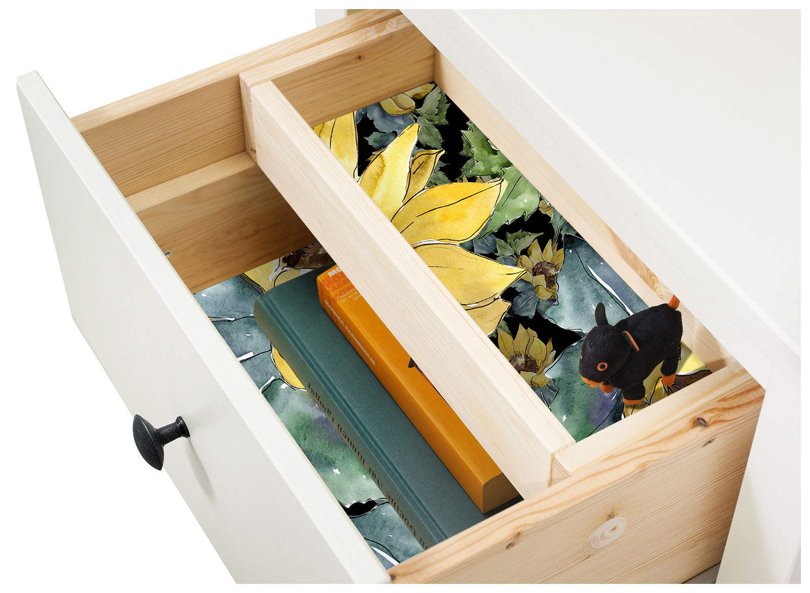 HaokHome 93146 Sunflower Floral Peel and Stick Wallpaper Removable Stick on Wall Decor