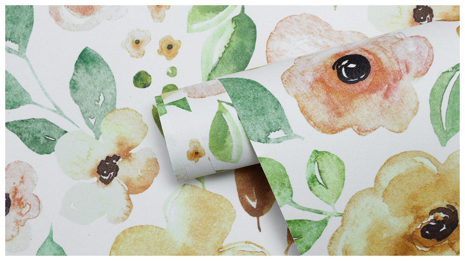 HaokHome 93216-2 Sunrise Floral Peel and Stick Wallpaper Removable Self Adhesive Decorative