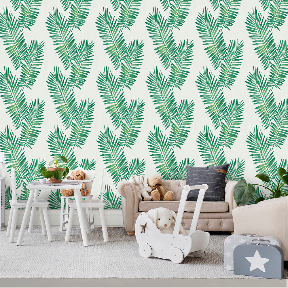 HaokHome 93024 Tropical Palm Wallpaper Peel and Stick Pasted Wall Paper Rolls Sticker Pull and Stick