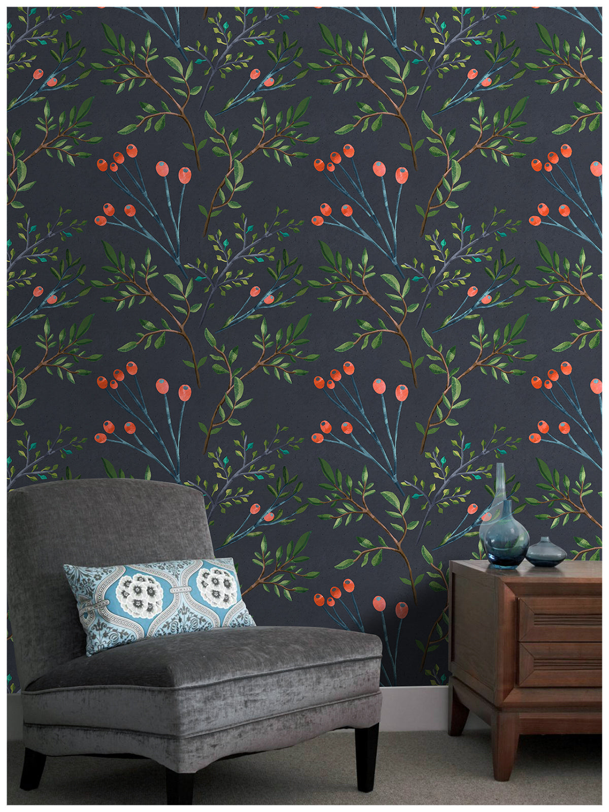 HaokHome 93108 Vintage Forest Peel and Stick Wallpaper Removable Vinyl Wall Decor