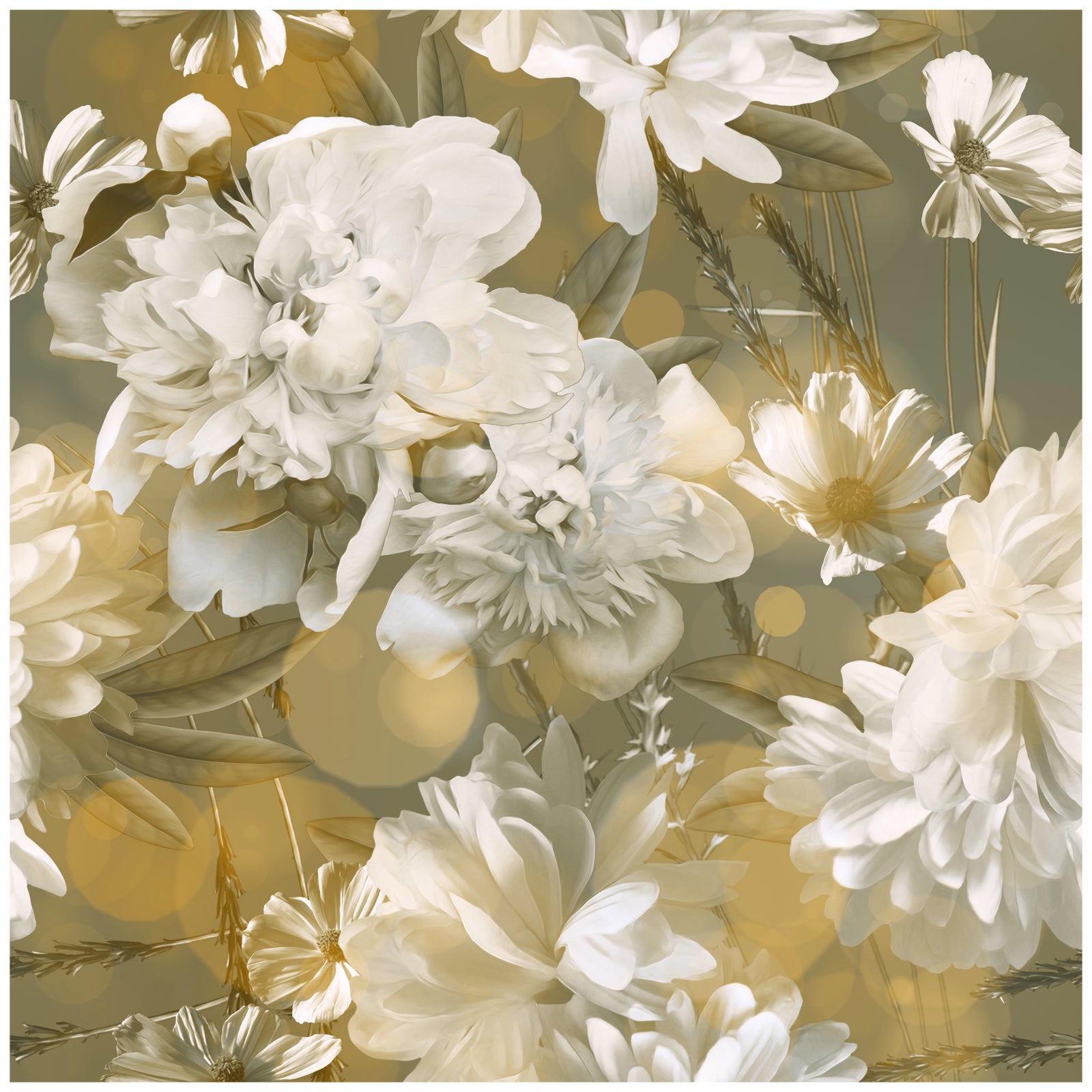 HaokHome 93037 Vintage Wallpaper Peel and Stick Floral Wall Mural Glittery Wallpaper Bronze Home Decor Sticky Paper