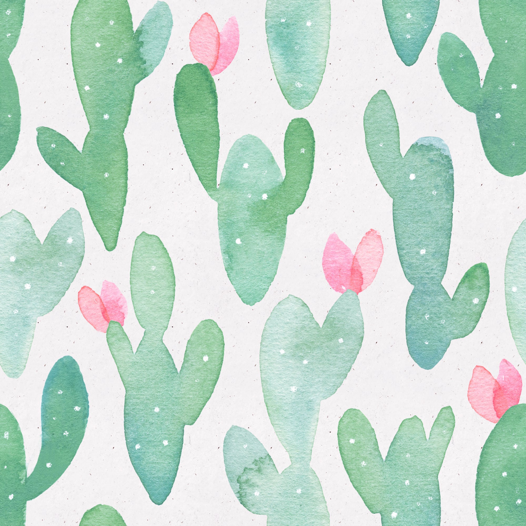 HaokHome 93014 Watercolor Cactus Peel and Stick Wallpaper Removable Contact Wall Paper Sticker Pull for Cabinets Lockers, Green and Pink
