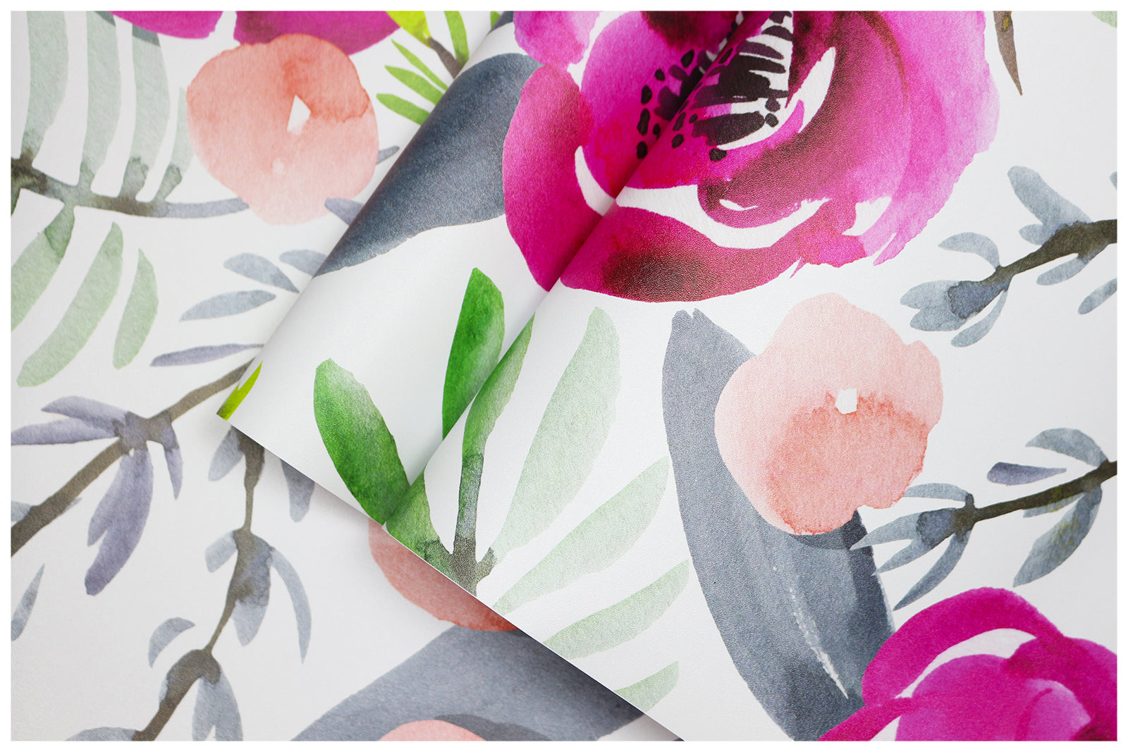 HaokHome 93122 Watercolor Rose Floral Peel and Stick Wallpaper Floral Removable wallpaper