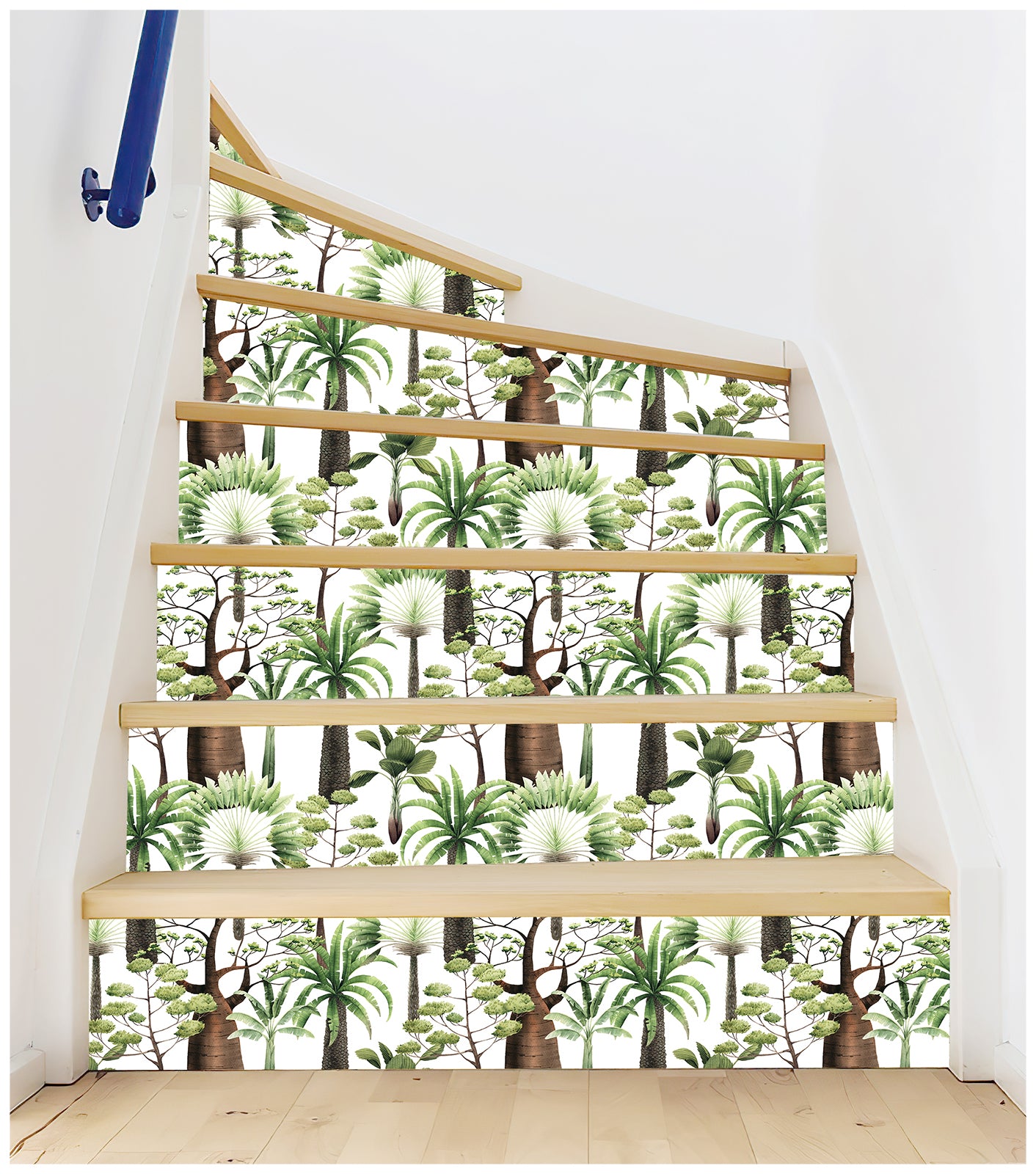 HaokHome 93132 roest Palm Banana Tree Peel and Stick Wallpaper Removable wallpaper