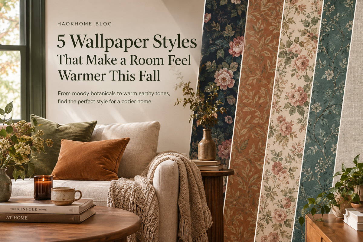 5 Wallpaper Styles That Make a Room Feel Warmer This Fall