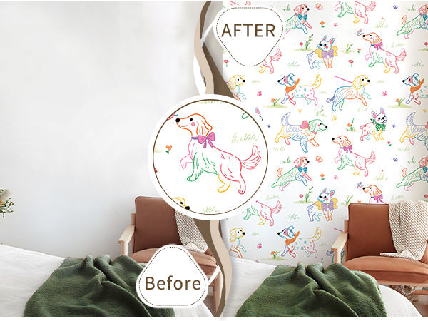 Children's Room Wall Renovation: Low Cost, No Wall Damage, Create a Healing Little World Your Child Will Love