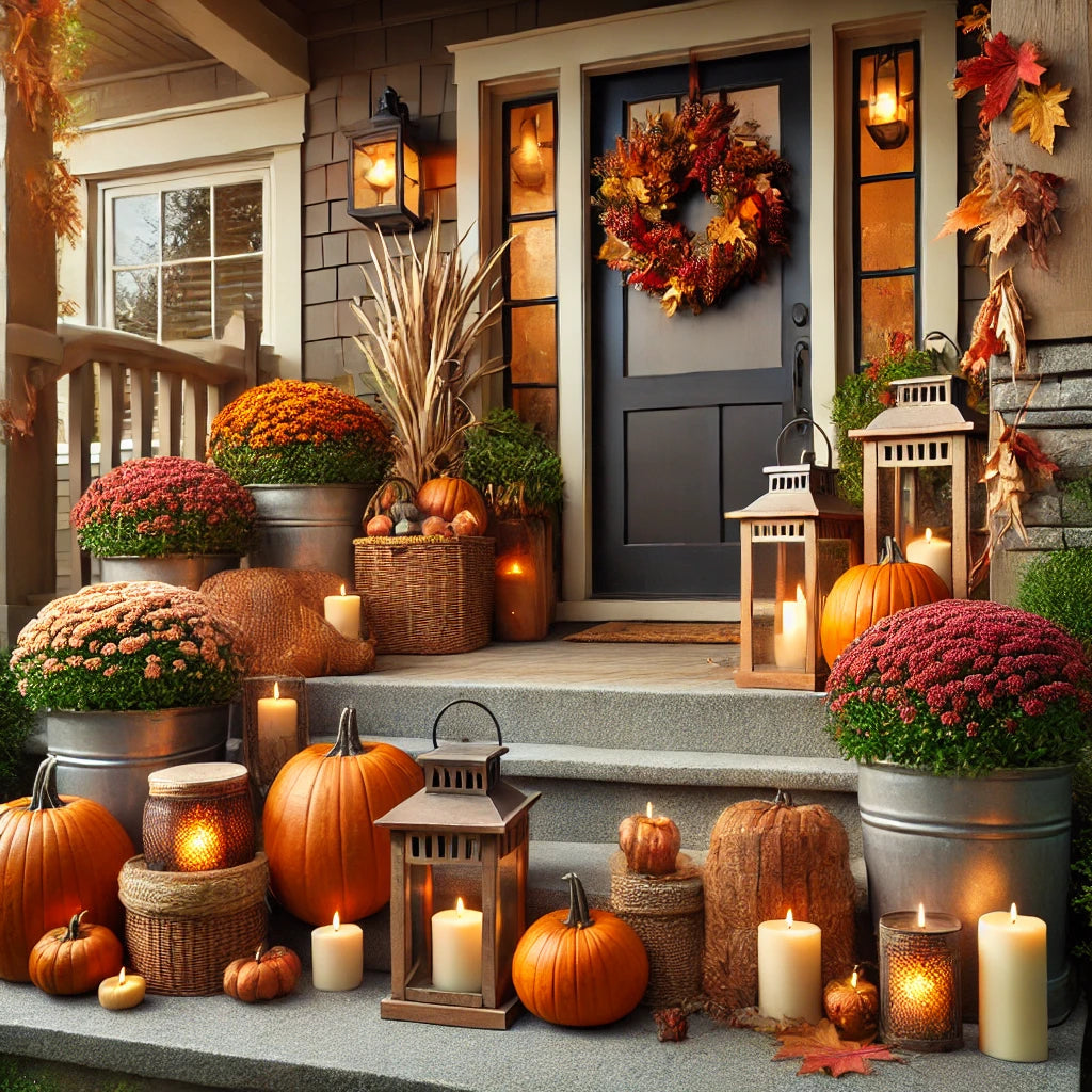 Seamless Fall Outdoor Decorations from Halloween to Thanksgiving