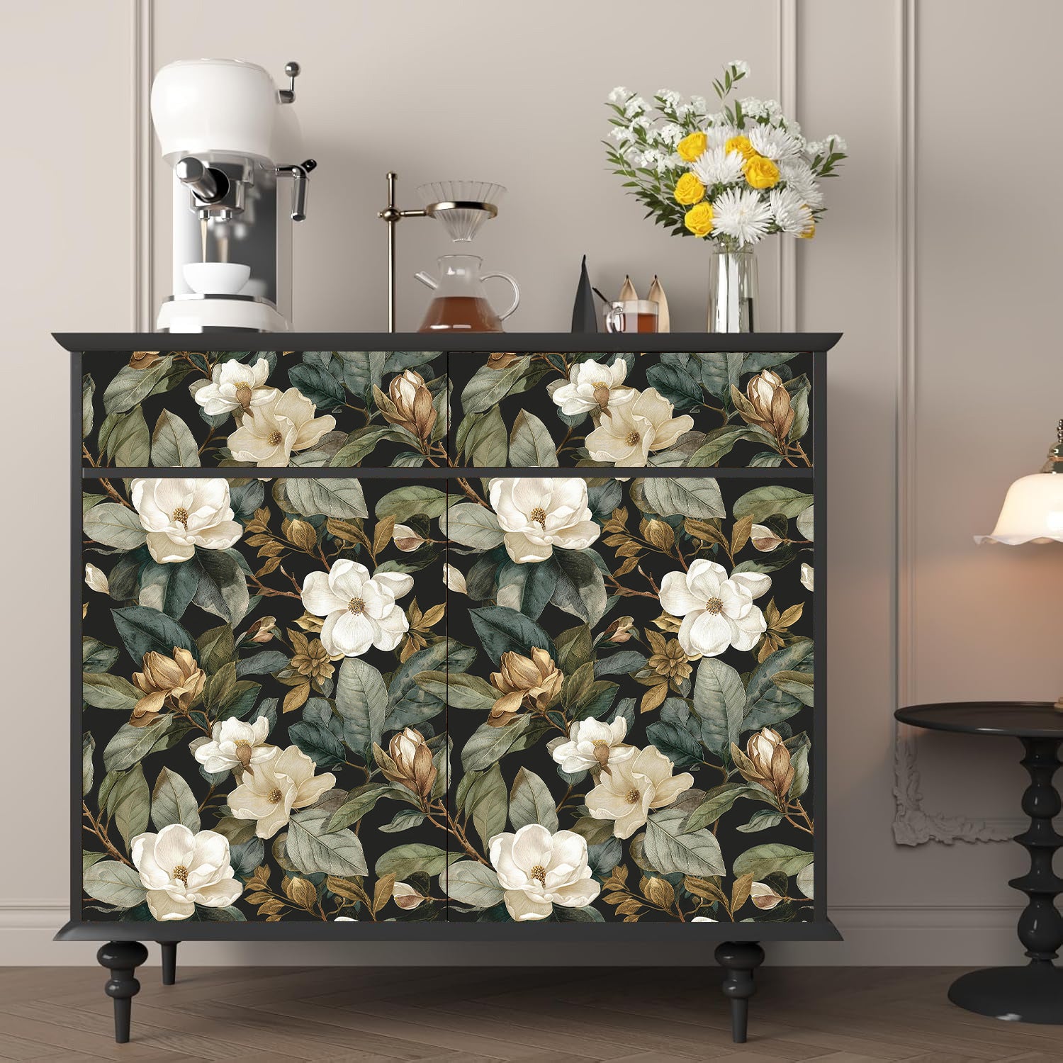 Moody Magnolia Vintage Botanical Wallpaper