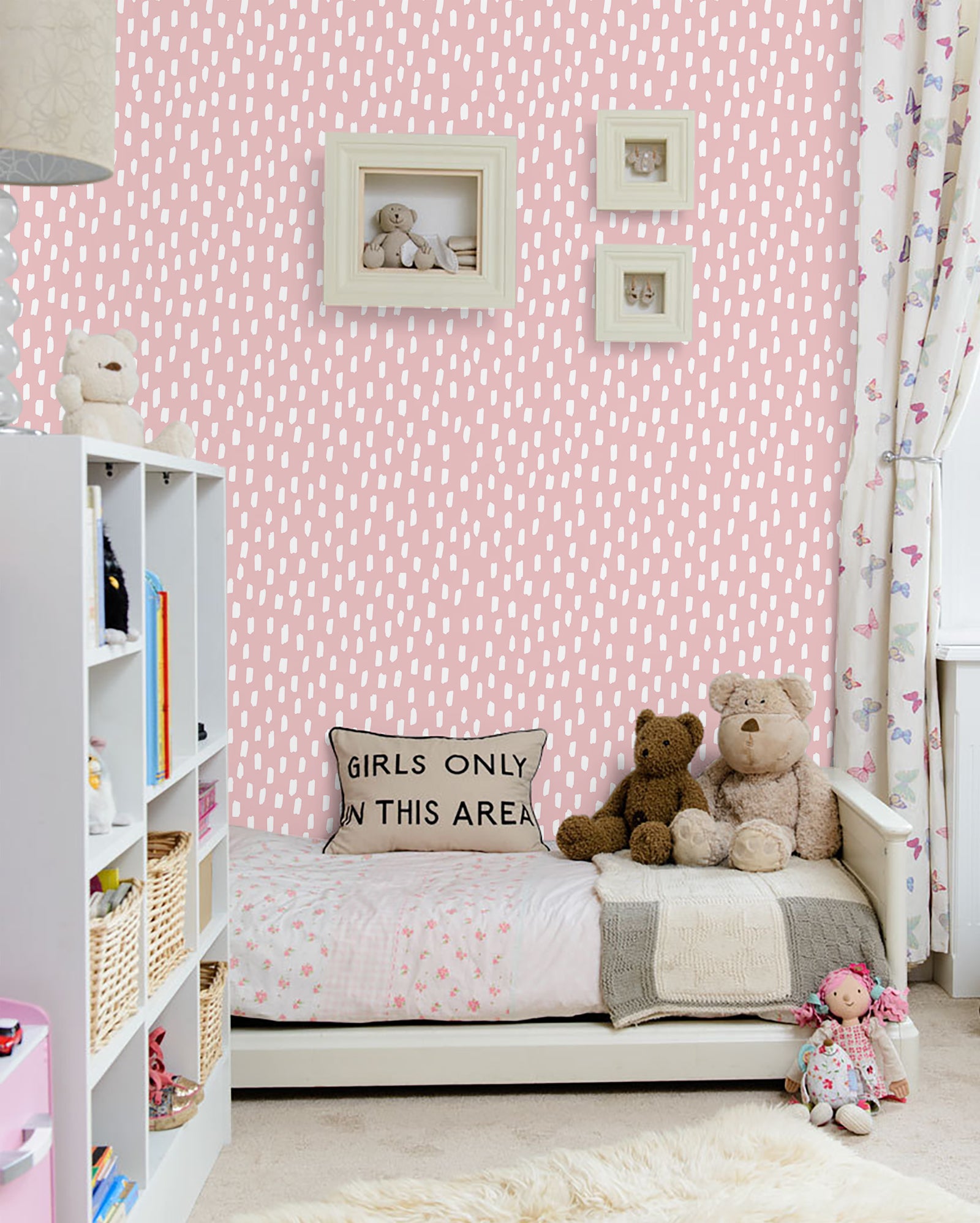 Blush Pink Brush Dot Wallpaper – Soft Pastel Minimalist Print