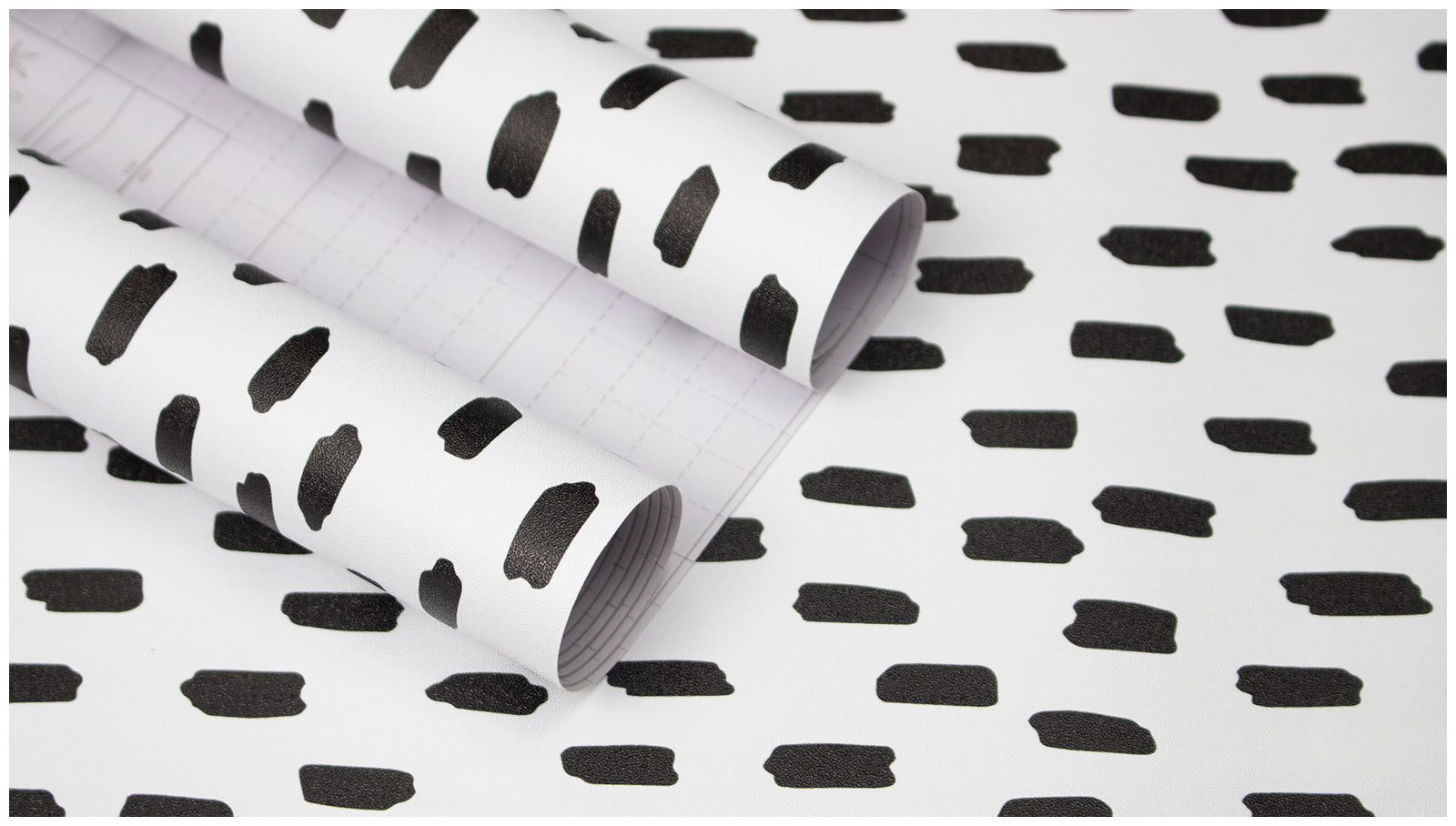 HAOKHOME Black Peel and Stick Wallpaper Modern Dots Wall Paper Removable for Bathroom Black/White Contact Paper