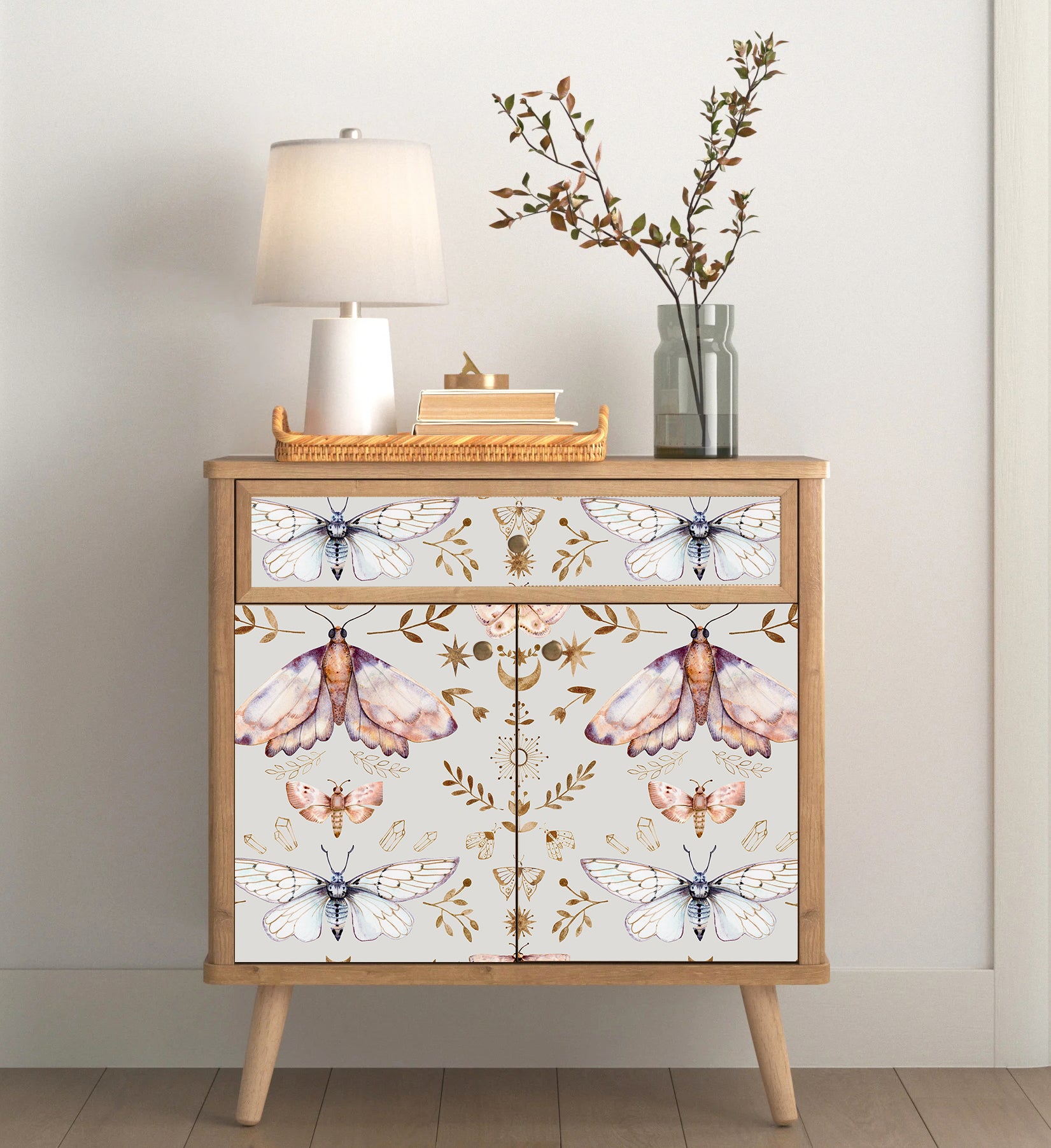 HaokHome_93296-3_Elegant_Butterfly_and_Star_Wallpaper_-_Light_Aesthetic_Floral_Wallpaper_for_Unique_Home_Decor-1