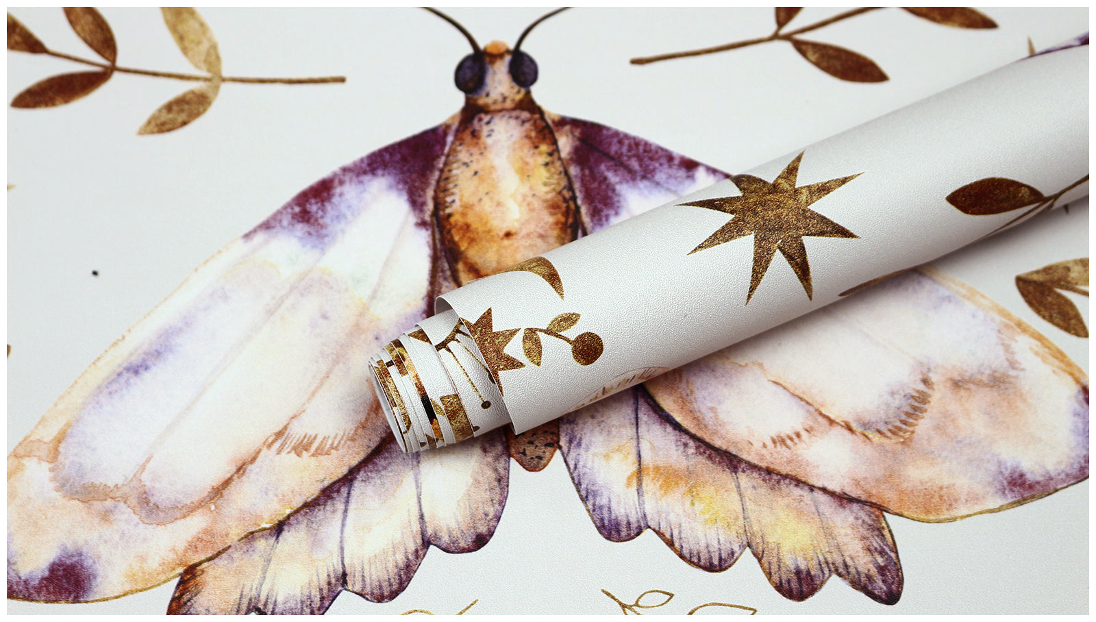 HaokHome_93296-3_Elegant_Butterfly_and_Star_Wallpaper_-_Light_Aesthetic_Floral_Wallpaper_for_Unique_Home_Decor