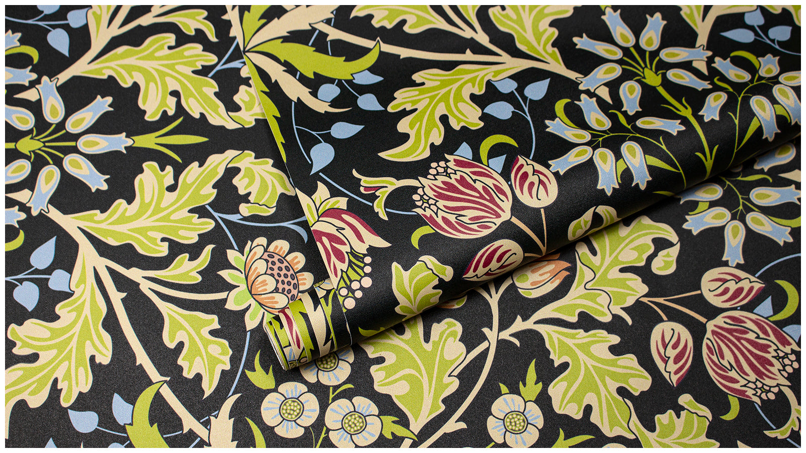 HaokHome Peel and Stick Wallpaper – Vintage Arts & Crafts Floral Pattern Removable Self Adhesive Wallpaper for Living Room or Bedroom