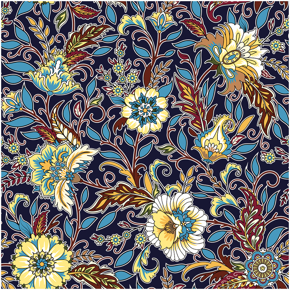 HaokHome Peel and Stick Wallpaper – Vintage Baroque Floral Pattern Removable Self Adhesive Wallpaper for Accent Wall or Living Room