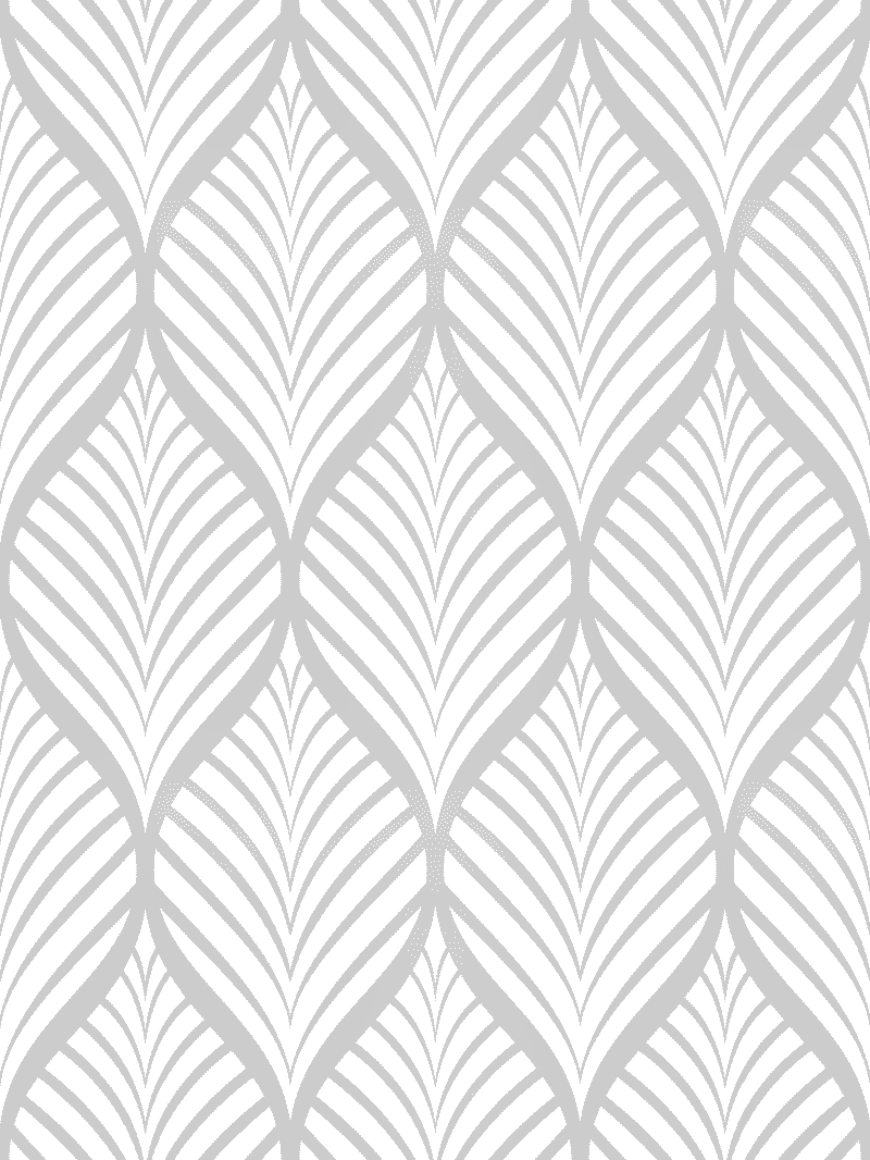 HaokHome Silver Art Deco Ogee Peel and Stick Wallpaper, Modern Geometric Line Art Removable Self Adhesive Wallpaper