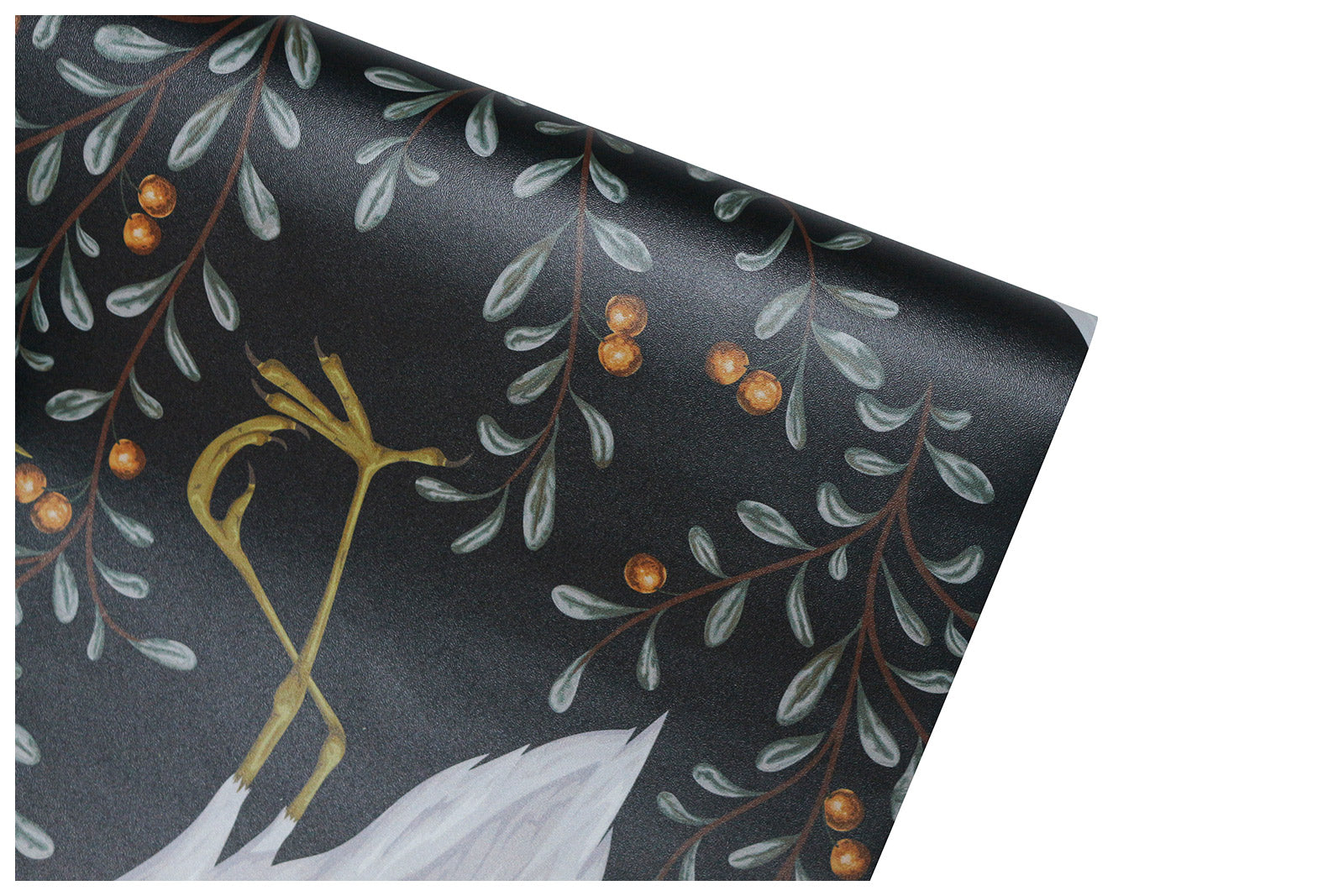 HaokHome Classical Crane Peel and Stick Wallpaper Forest for Bedroom Removable Decorations