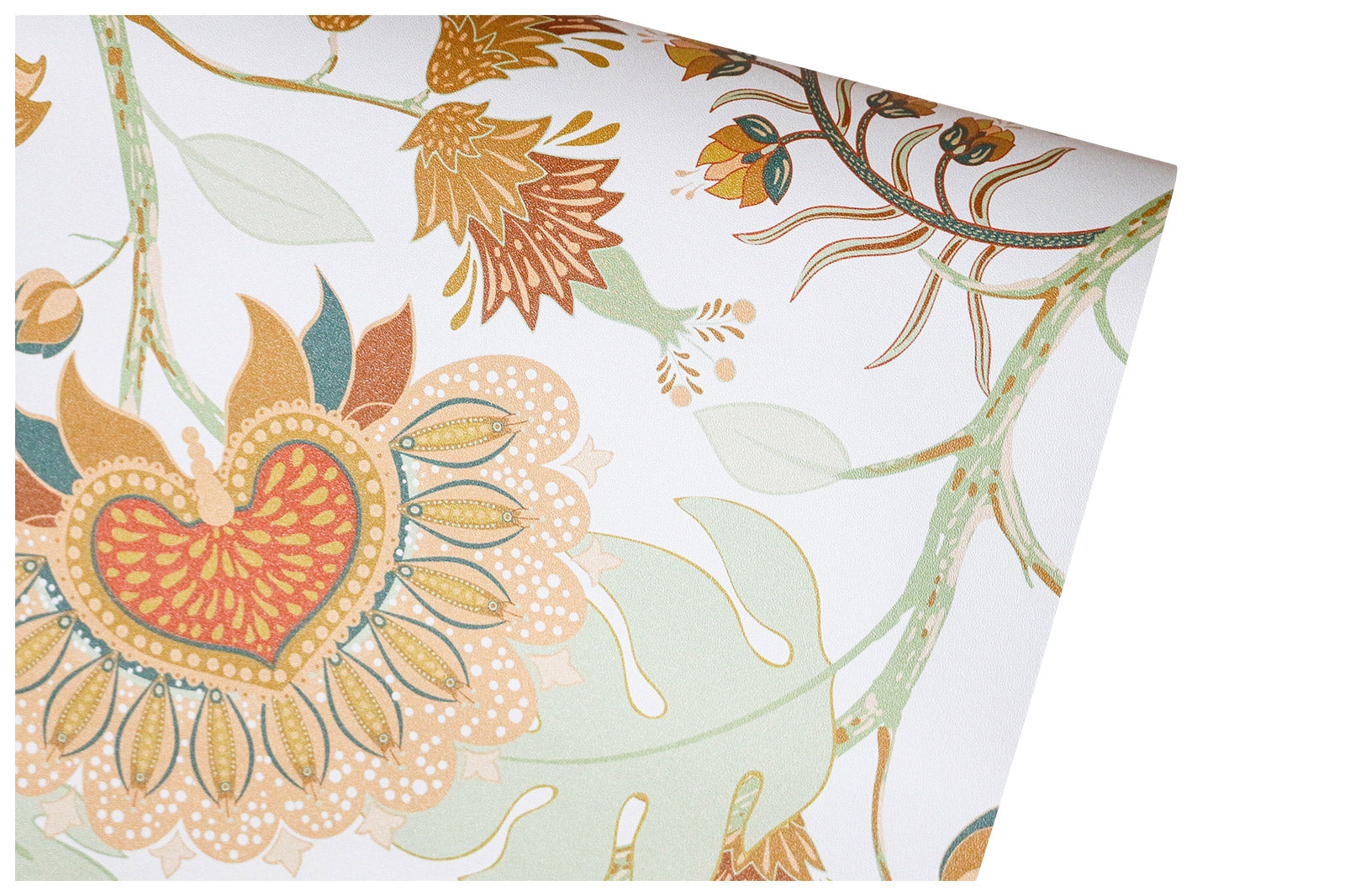 HaokHome Boho Wallpaper Vintage Chomper Flower Peel and Stick Wall Paper for Home Decor Countertops Cabinets