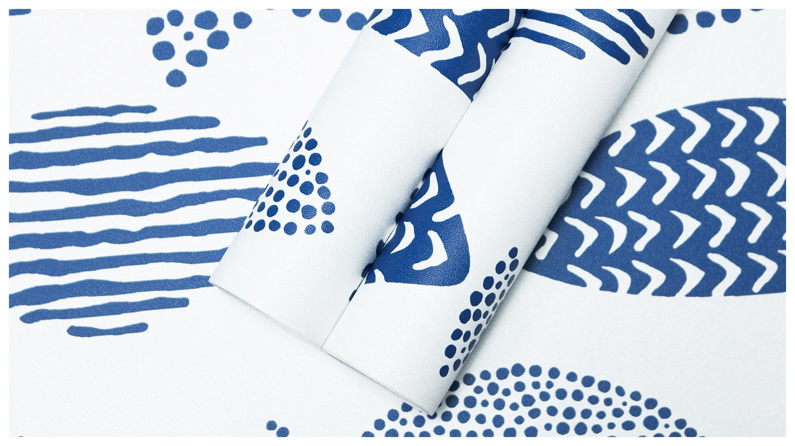 HaokHome Waterproof Wallpaper Peel and Stick Abstract Geometry Blue Fish Trellis Indigo Removable Contact Paper for Bathroom Kids Room Wall Decoration