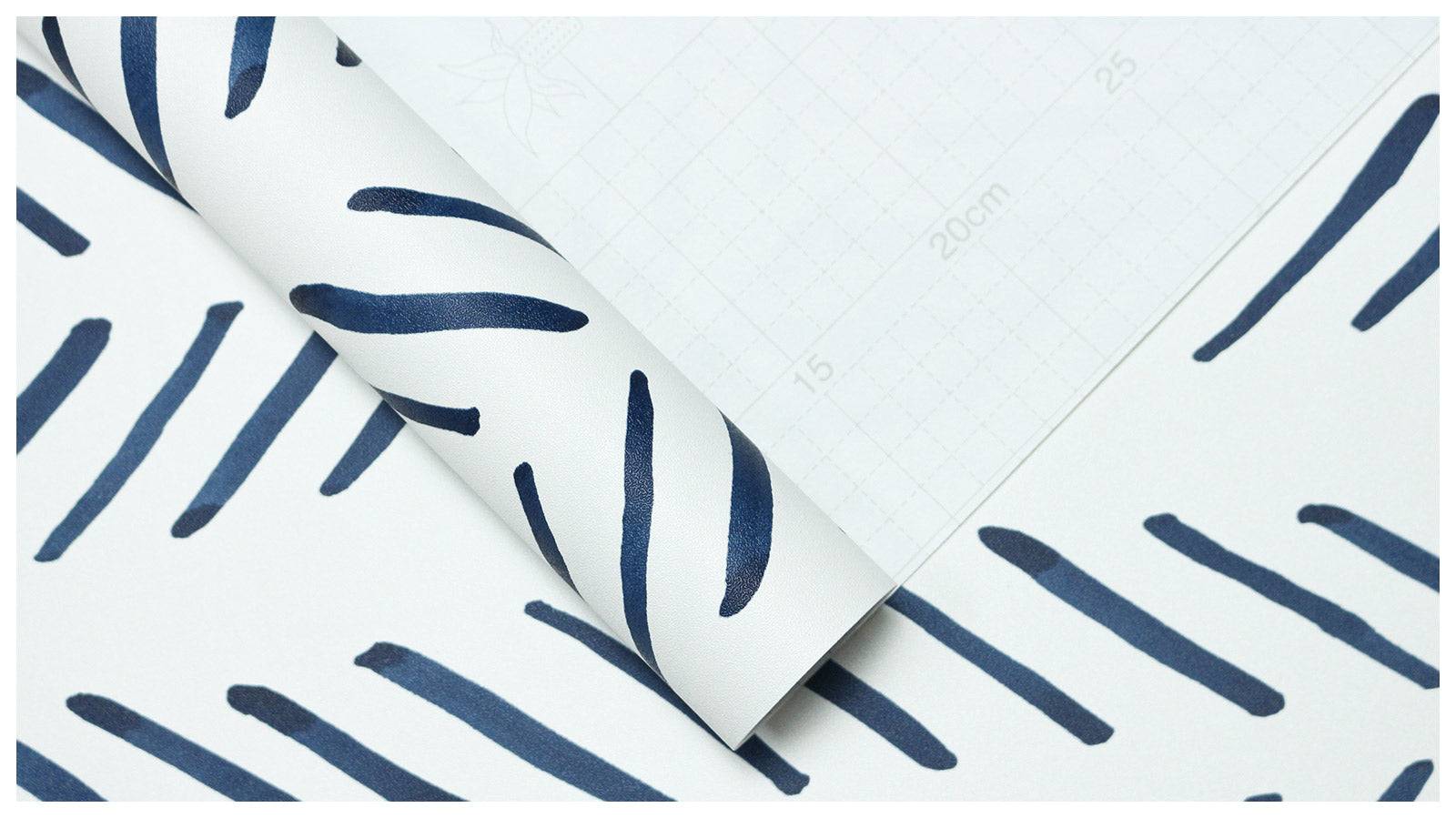 HaokHome Boho Wallpaper Peel and Stick Wallpaper Stripes Removable Navy/White Chevron Vinyl Stick On Contact Paper Mural