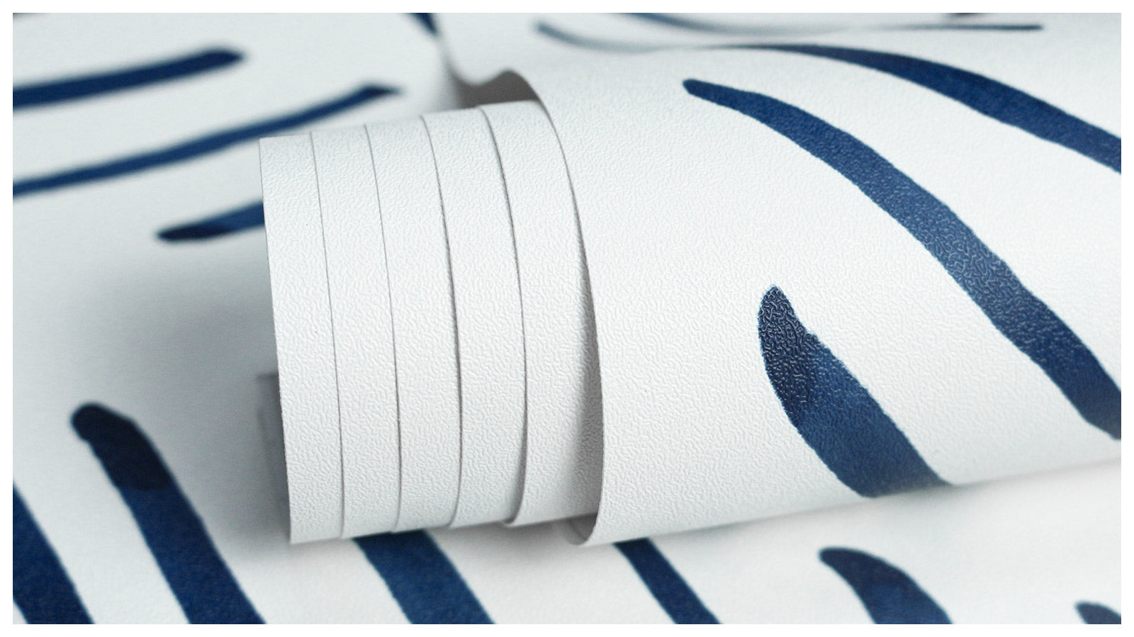 HaokHome Boho Wallpaper Peel and Stick Wallpaper Stripes Removable Navy/White Chevron Vinyl Stick On Contact Paper Mural