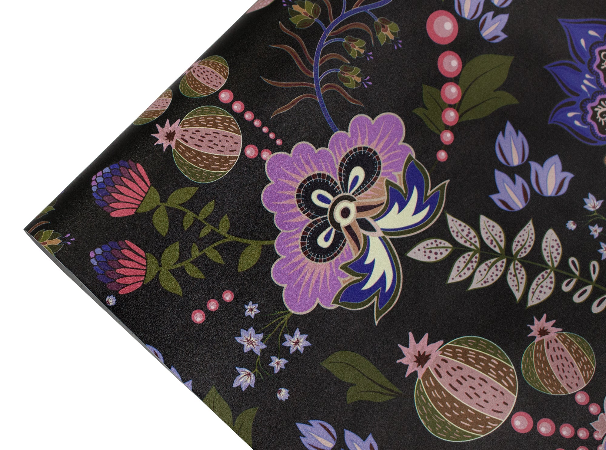 Dark Boho Paisley Floral Wallpaper – Exotic Folk Botanical Print