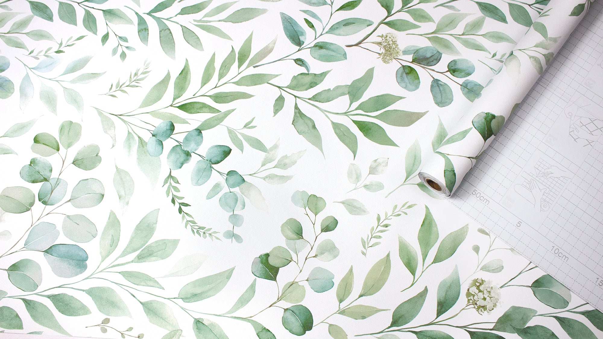HaokHome Mixed‑Shape Eucalyptus Flower‑Spike Removable Wall Covering