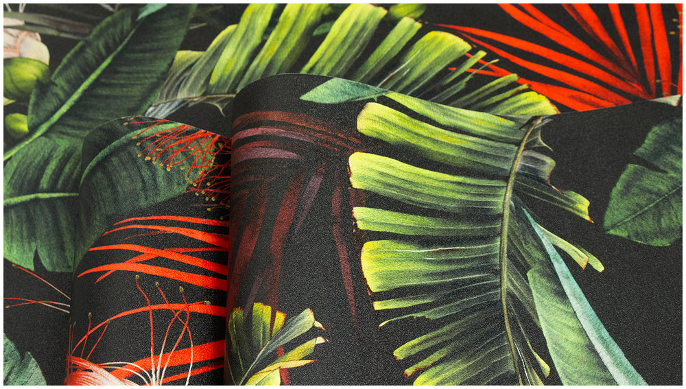 Tropical Botanical Wallpaper | Vibrant Floral Decor