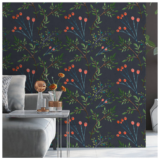 HaokHome 93108 Vintage Forest Peel and Stick Wallpaper Removable Vinyl Wall Decor