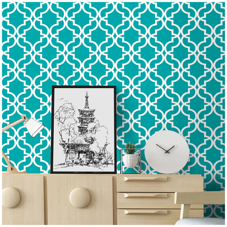 Trellis Contact Paper Green Peel and Stick Wallpaper Removable Adhesiv –  HaokHome