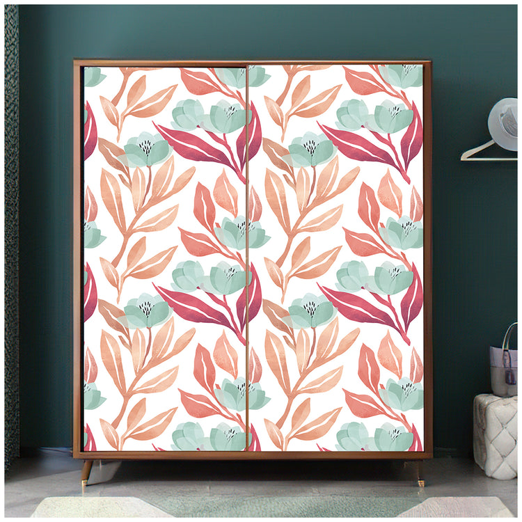 Floral Leaves Peel and Stick Wallpaper Home Wall Removable  Wall Decorations