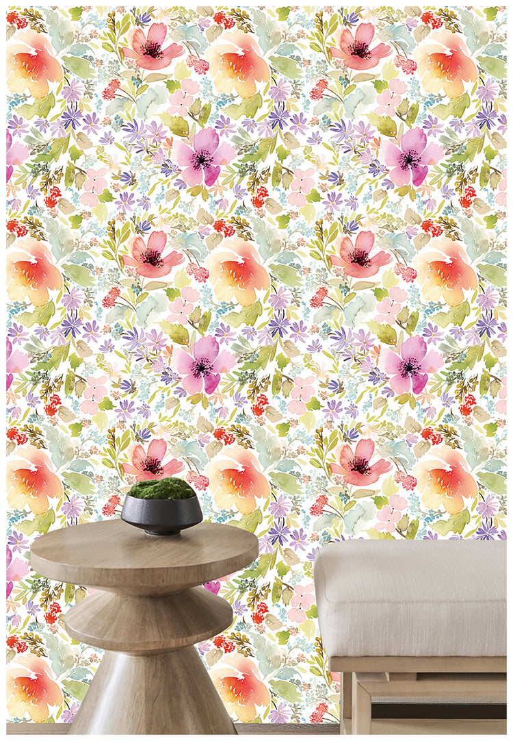 Floral Peel and Stick Wallpaper Removable Vinyl Self Adhesive for Home Decor