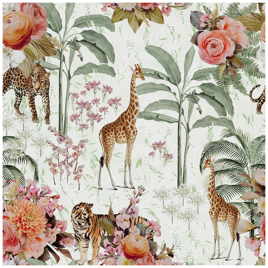 HaokHome 93243 Animal Forest Peel and Stick Wallpaper Removable Vinyl Self Adhesive DIY Decor