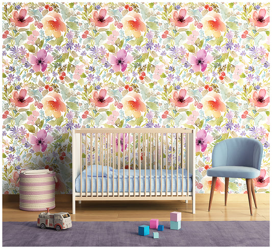 HaokHome 93066 Floral Peel and Stick Wallpaper Removable Vinyl Self Adhesive for Home Decor