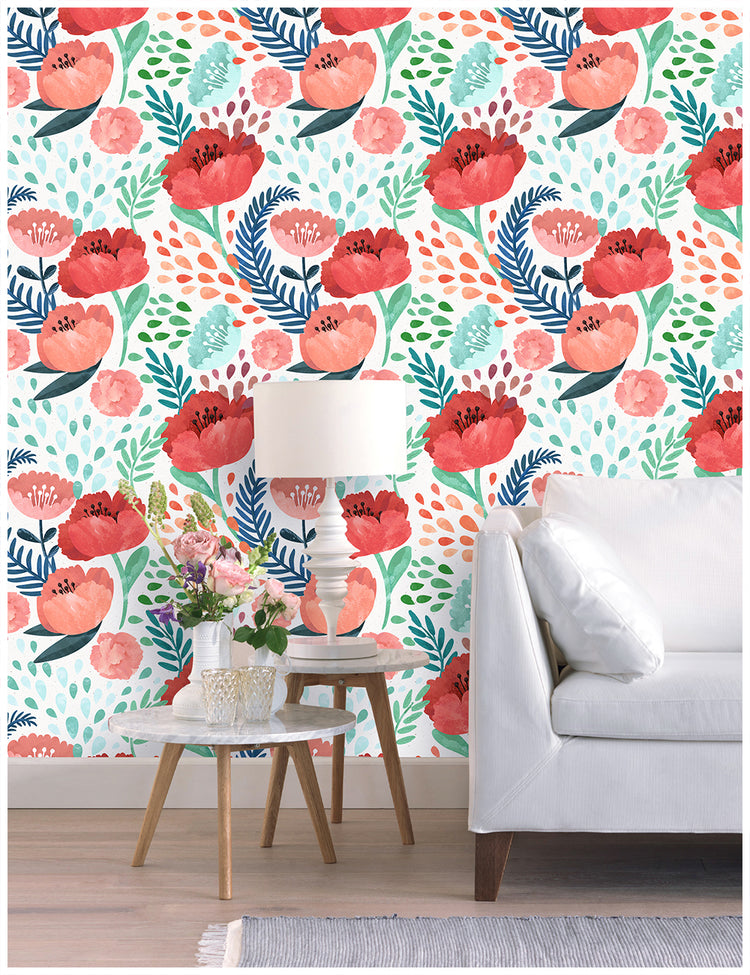 Peel and Stick Wallpaper Floral Boho Room Wall Decor Wall Paper