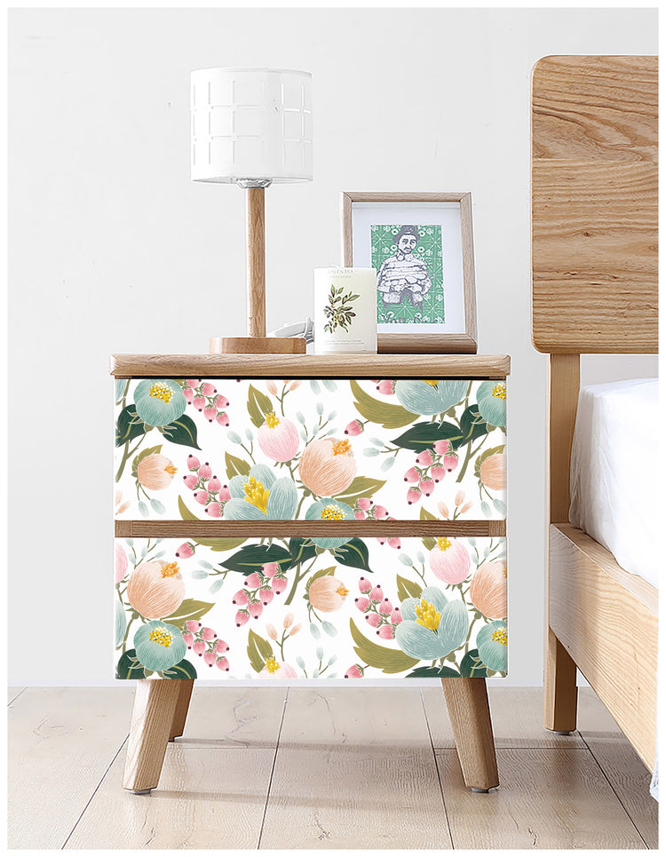 Spring Floral Peel and Stick Wallpaper Removable Home Decor Vinyl ContactPaper