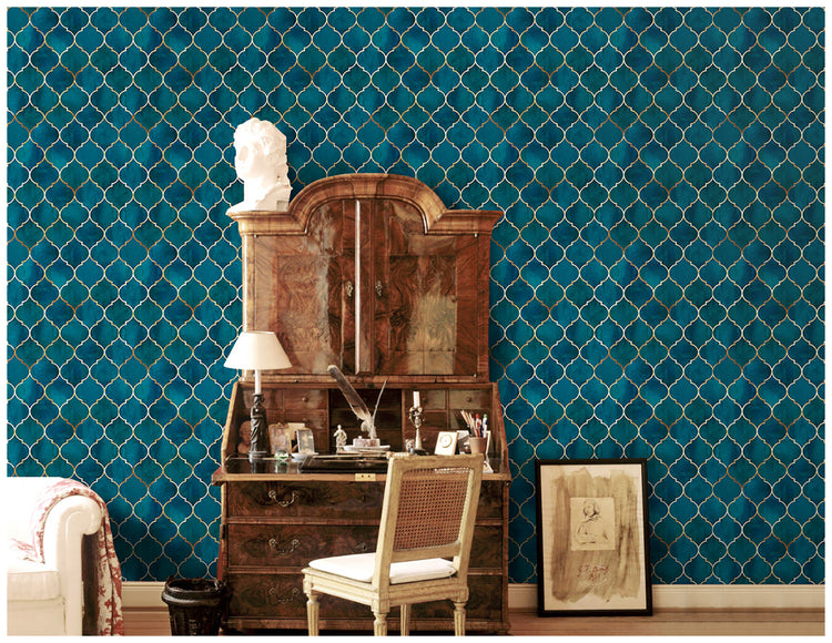 Vintage Morocco Trellis Peel and Stick Wallpaper