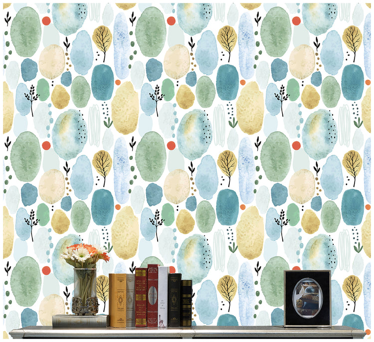 Watercolor Forest Peel and Stick Wallpaper Removable Self Adhesive Home Decor