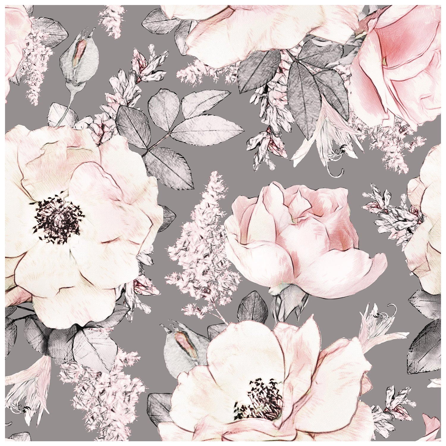 Softly Flowers Floral Pattern Premium Roll Gift Wrap Wrapping Paper