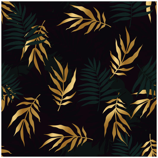 HaokHome 93089 Gold Leaves Peel and Stick Wallpaper Vinyl Self Adhesive Home Decor