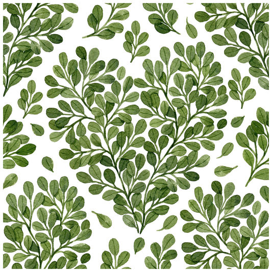 HaokHome 93161 Modern Leaves Heart Peel and Stick Wallpaper Removable Vinyl Wall Decor