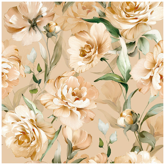 HaokHome 93239 Blooming Rose Peel and Stick Wallpaper Removable Self Adhesive Decor