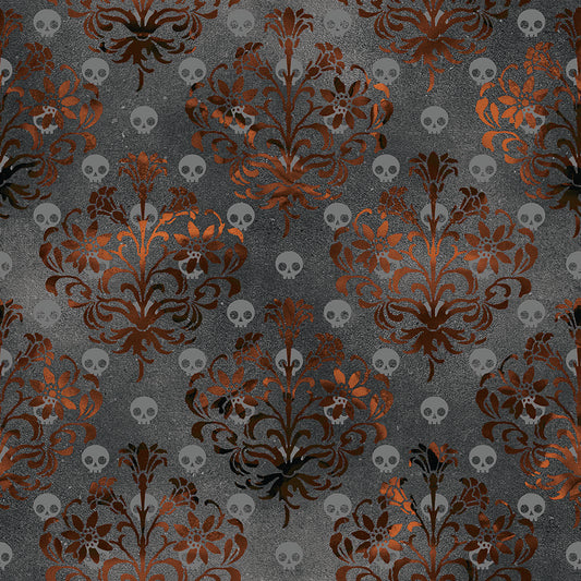 HaokHome 94001 Sugar Skull Floral Peel and Stick Wallpaper