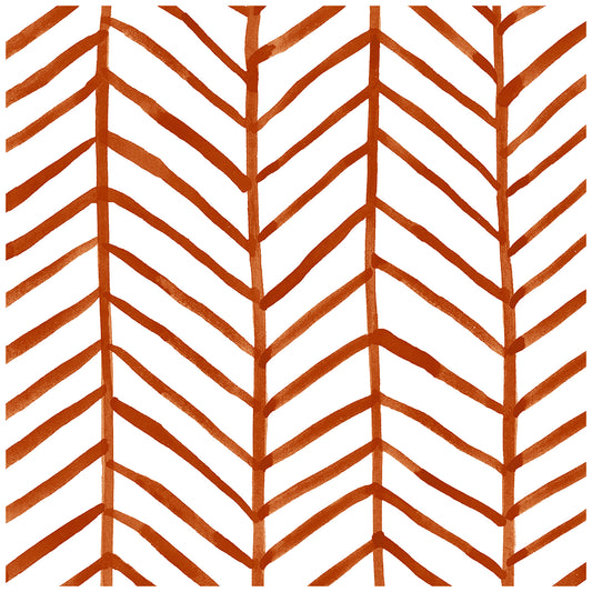 HaokHome 96020-4 Minimalist Wallpaper Modern Stripe Wall Paper Sticker Pull and Stick Herringbone Orange Decorative Wallpaper