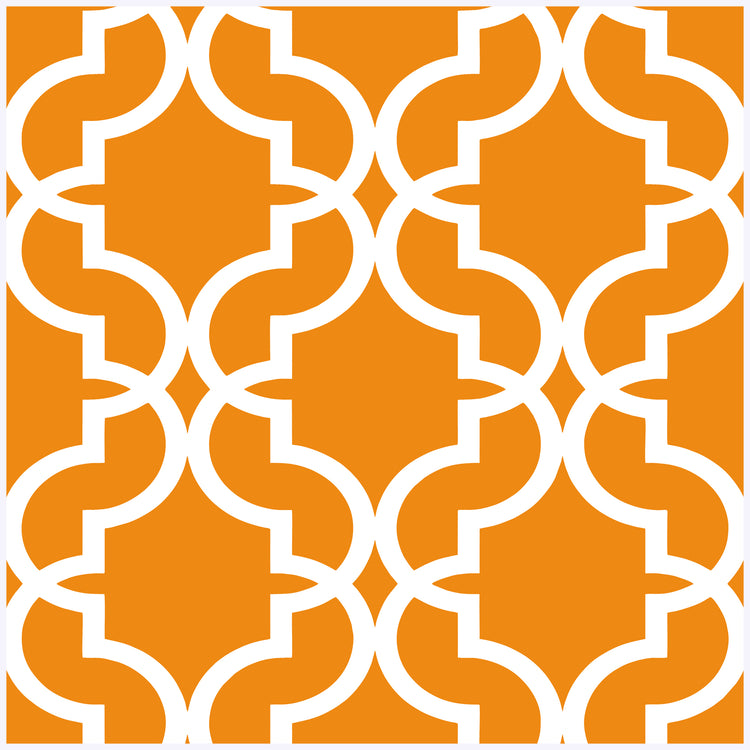 Peel and Stick Wallpaper Orange Trellis Geometric Self Adhesive Removable Contact Paper Wall Mural
