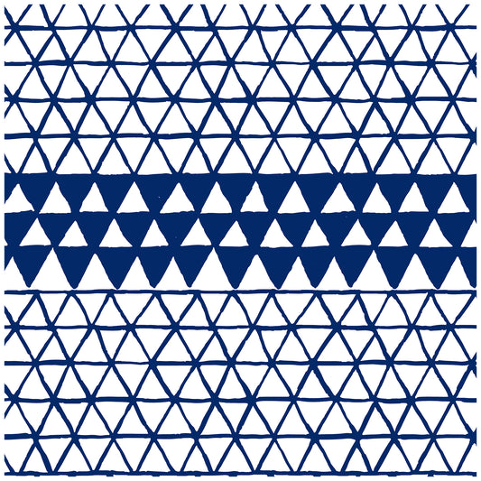 HaokHome 96039-1 Blue Triangle Peel Stick Wall Paper Sticker Pull and Stick Indigo Geometric Kitchen Contact Wallpaper